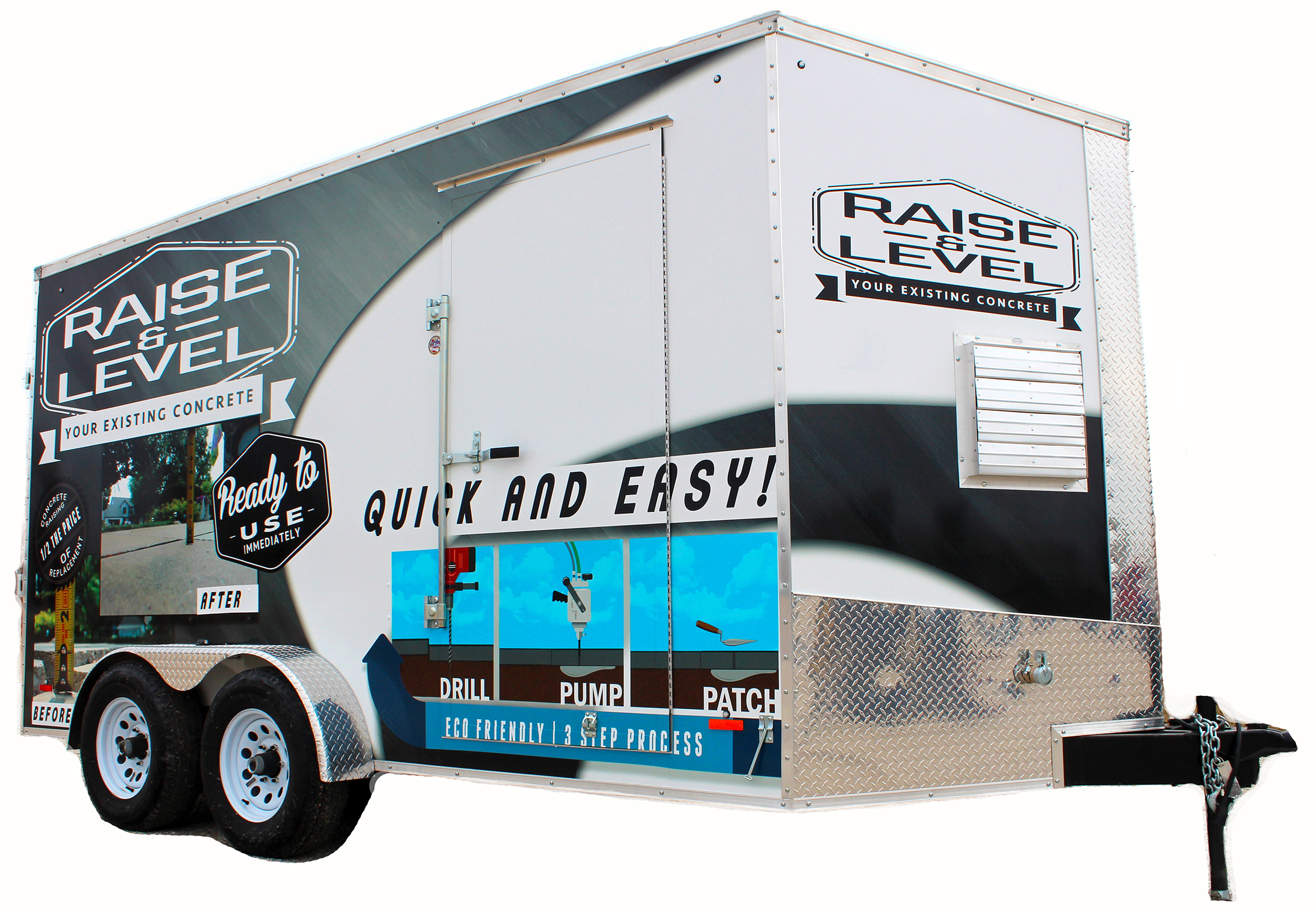 Polyurethane Concrete Lifting Trailer HMI