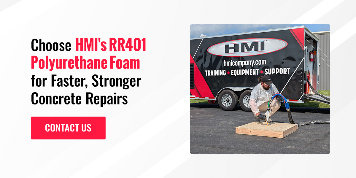 Choose HMI's RR401 Polyurethane Foam for Faster, Stronger Concrete Repairs